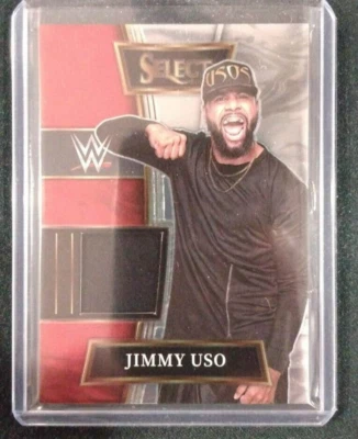 2022 WWE Panini Select Jimmy Uso Wrestler Worn Material Relic THE USOS SW-JMU  - Image 1 of 4