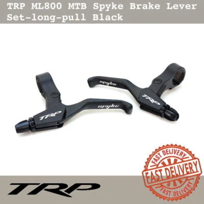 Juego de palanca de freno Spyke TRP ML800 MTB NEGRO - ajuste de tracción larga para MTB XC DH - par Foto 1 de 4