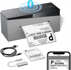Shipping Label Printer 249BT 4x6 Bluetooth Thermal Label Printer for Postage Lot - Picture 1 of 16