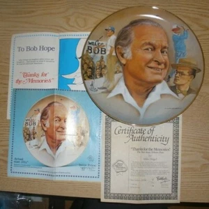 Unique Rare Limited Edition Bob Hope Collectors Decorative Plate w/Certification - Picture 1 of 7
