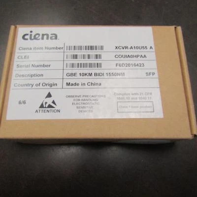 CIENA XCVR-A10U55 GBE 10KM BIDI 1550NM - Image 1 of 2