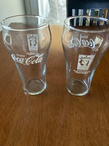 Pair of Vintage 1982 Coca-Cola Statue of Liberty Grand Union 16oz Glasses - Coke - Picture 1 of 1