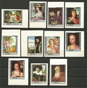Manama Émirats arabes tableaux de Maîtres 11 timbres neufs MNH /TR6237 - Foto 1 di 1
