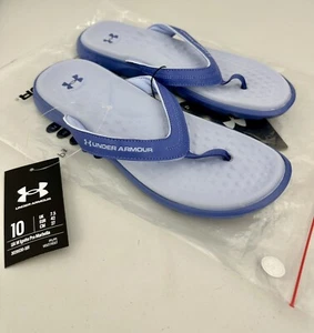 Women's Size 10 Under Armour Ignite Marbella Flip Flop Sandals Violet Purple - Picture 1 of 8