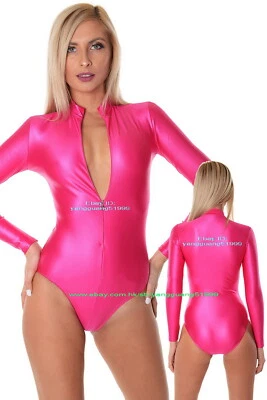 Sexy Women Short Bodysuit Jumpsuit Unisex Spandex Tights Catsuit Costumes F646 - Image 1 of 3