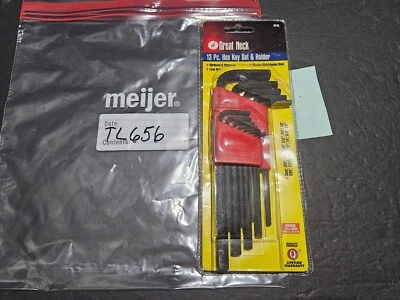 GREAT NECK 13 PC HEX KEY SET W/HOLDER .050"-3/8" (TL656) - Image 1 of 3