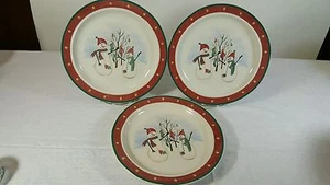 ROYAL SEASONS SNOWMAN CHRISTMAS DINNER PLATES  - Picture 1 of 3