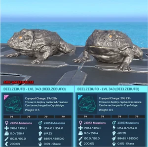 High Stat Solid Black Beelzebufo Mating Pair - Frog - Ark Ascended Crossplay PVE - Picture 1 of 2