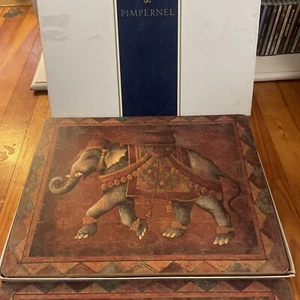VTG Pimpernel Premier Collection Cork Placemats (4) Elephant Expedition Rare - Picture 1 of 2