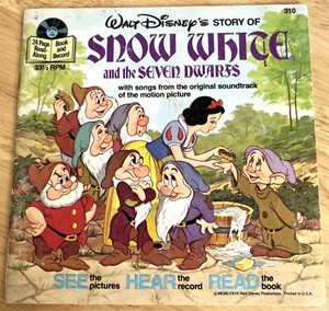 Vtg 1977 Snow White & The Seven Dwarfs 310 7" LP Record and Book 33 1/3 RPM  - Picture 1 of 5