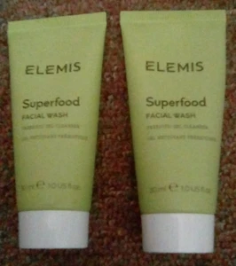 Two Elemis Superfood Facial Wash Prebiotic Gel Cleanser - 1.0 OZ. - Picture 1 of 1