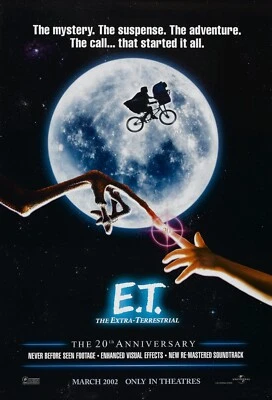 1982 E.T. The Extra Terrestrial Movie Poster 11X17 Elliott Gertie 📞🛸👽🍿