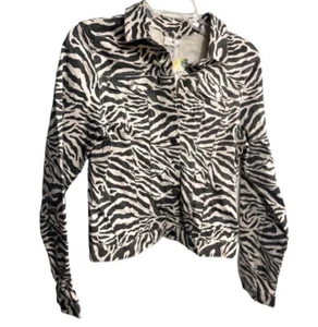 K. Kijak x H&M Zebra Print Cropped Jacket  Girl’s Size 14 - Picture 1 of 10