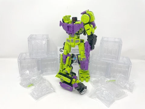 [Broken Combiner Shoulder] Lucky Cat Riki-Oh Devastator Full Set - Used, No Box Cover