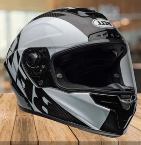 NEW Bell Race Star DLX Flex Full Face Motorcycle Helmet Offset Black/White L - Picture 1 of 1