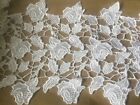 9 1/2 YDS LOVELY WHITE BRIDAL FLORAL RAYON VENISE LACE EDGE 