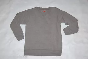 Boys L/S Sweatshirt HEATHER GRAY CREW NECK Hanes SIZE M 8 - Picture 1 of 1