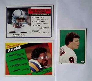 3 ) 1983 1984 Topps MARCUS ALLEN JIM McMAHON ERIC DICKERSON Rookie Football Lot - Picture 1 of 1