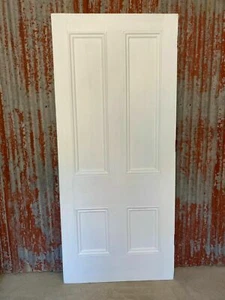 Huge Original Victorian 4 PANEL TIMBER SOLID DOOR 972 x 2225 old rustic Recycled - Picture 1 of 7