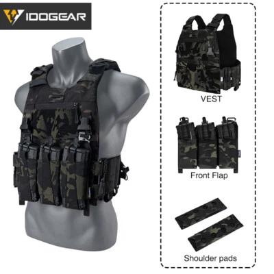 IDOGEAR Tactical Vest FCSK 3.0 FERRO Fast Release Plate Carrier Front Mag Pouch - Image 1 of 4