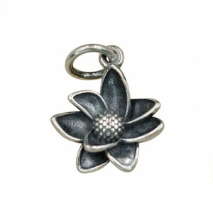 925 Sterling Silber Lotus Blume DIY Charm Anhänger A2193 - Bild 1 von 4