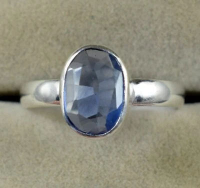 Ceylon Blue Sapphire 3.60 Ct/9 mm Natural Oval Cut Gemstone Certified Men's Ring - Image 1 of 4