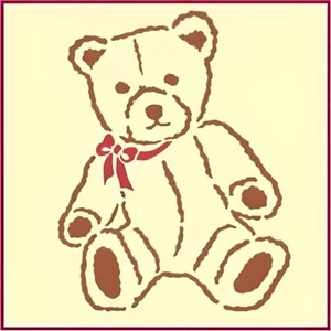 TEDDY BEAR 1 STENCIL - CHILDREN'S FUN ART MYLAR TEMPLATE - The Artful Stencil - Picture 1 of 8