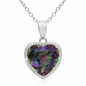 Infinity Eternity Love Forever Crystal Designer-Style Heart Infinity Necklace - Picture 1 of 4