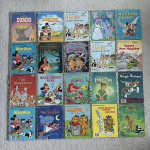Disney - Lot of 20 A Little Golden Story Books For Kids VTG Mickey Bambi Dumbo + - Picture 1 of 24