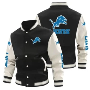 Detroit Lions Varsity Jacket 2XL - Picture 1 of 3