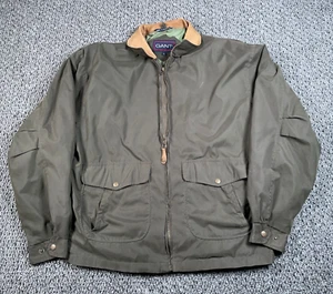 GANT Lightweight Jacket Adult Large Green Brown Leather Collar Internal Vest - Picture 1 of 19