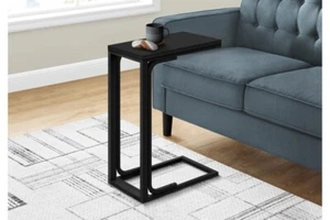 FREE SHIP! Monarch Specialties Contemporary Rectangular C-Shape Accent Table - Picture 1 of 5