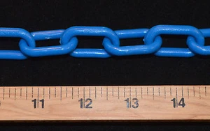 CADENA DE PLÁSTICO AZUL 6mm 10' de largo loro pájaro juguetes control de multitudes - Imagen 1 de 1