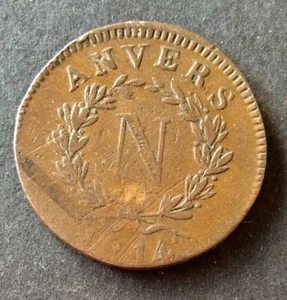 France - Belgique - Napoléon Ier - Siège D‘Anvers  10 Centimes 1814 (2) - Picture 1 of 2