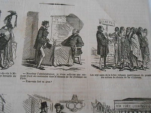 Caricature 19èm de 09 vignette 1 vignette les 7 sages de la Grèce 1 Dumas Junior - Picture 1 of 1