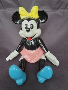 Disney Minnie Mouse Movable Jointed Musical porcelain Figurine - Overwound  - Picture 1 of 6