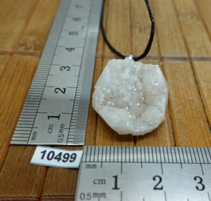 Collier pendentif CRISTAL DE ROCHE druze brut + cordon reglable pierre naturelle - Imagen 1 de 4