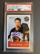 2001 Topps Heritage Ilya Kovalchuk Rookie Certified Autograph #A-IK PSA 7 NM RC