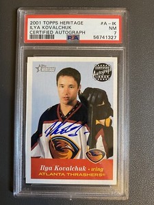2001 Topps Heritage Ilya Kovalchuk Rookie Certified Autograph #A-IK PSA 7 NM RC