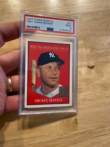 Mickey Mantle Vintage PSA 9 MINT 1997 Topps #31 New York Yankee Collector Card