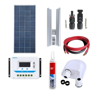 Kit fotovoltaico pannello solare 150W camper regolatore PWM - Foto 1 di 9