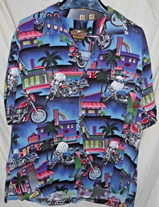 Harley Davidson x Tori Richard Vintage Men’s Hawaiian Camp Shirt XXL 2XL - Picture 1 of 4