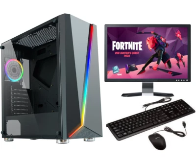 FCS ULTRA FAST i3 i5 i7 Desktop Gaming Computer PC 2TB 16GB RAM GTX 1050Ti Win10 - Image 1 of 4