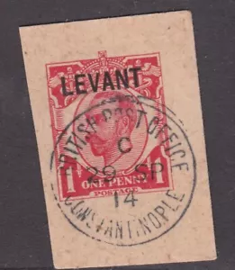 LEVANT PPC postcard cut-out BPO Constantinople 29 SP 14 2nd last day of use WWI - Bild 1 von 2