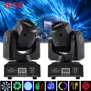 2 Pack LED Moving Head Stage Light 60W 8 Gobo DMX DJ Disco Party Effect Lighting - Picture 1 of 15