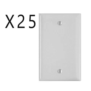 25 Stück Posten-Einfach Gang 1-Gang Leer Wand Abdeckplatte Steckdose Schalter Abdeckung Weiß - Bild 1 von 2
