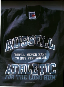 2000 PRINT AD - RUSSELL ATHLETIC FASHION CLOTHING AD - NEVER BUY VERSION 2.0 - Bild 1 von 1