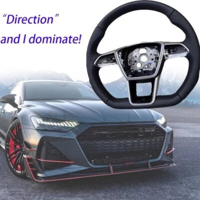 Fit Audi RS6 RS7 A6 A7 S6 S7 S8 2019-2024 Full Leather Steering Wheel Replace - Изображение 1 из 4