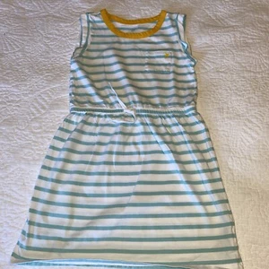 Gap Kids Girls Multicolored Stripe Dress Size M Teal , White And Yellow - Picture 1 of 6