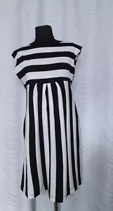 Gudrun Sjoden Jerseykleid schwarz weiß gestreift Größe S - Bild 1 von 8